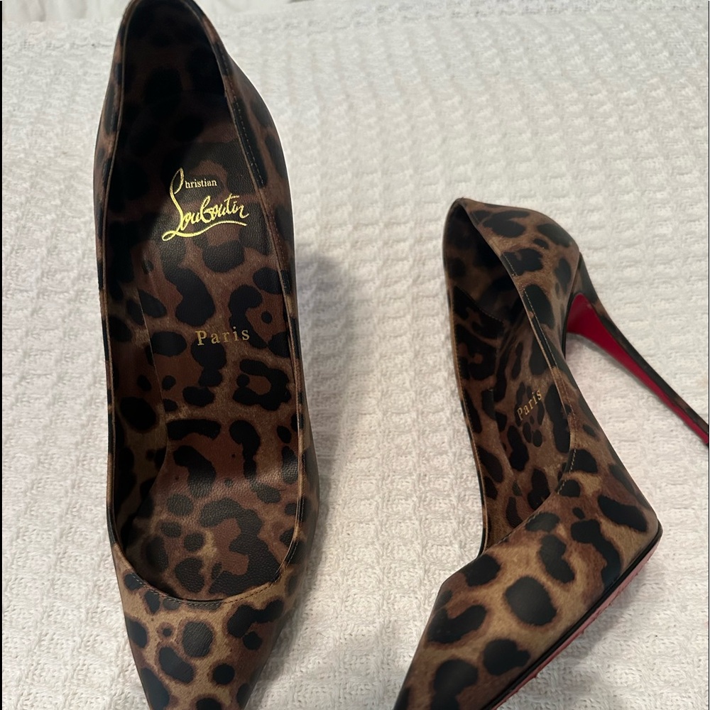 Christian Louboutin Leopard Print Kate 100